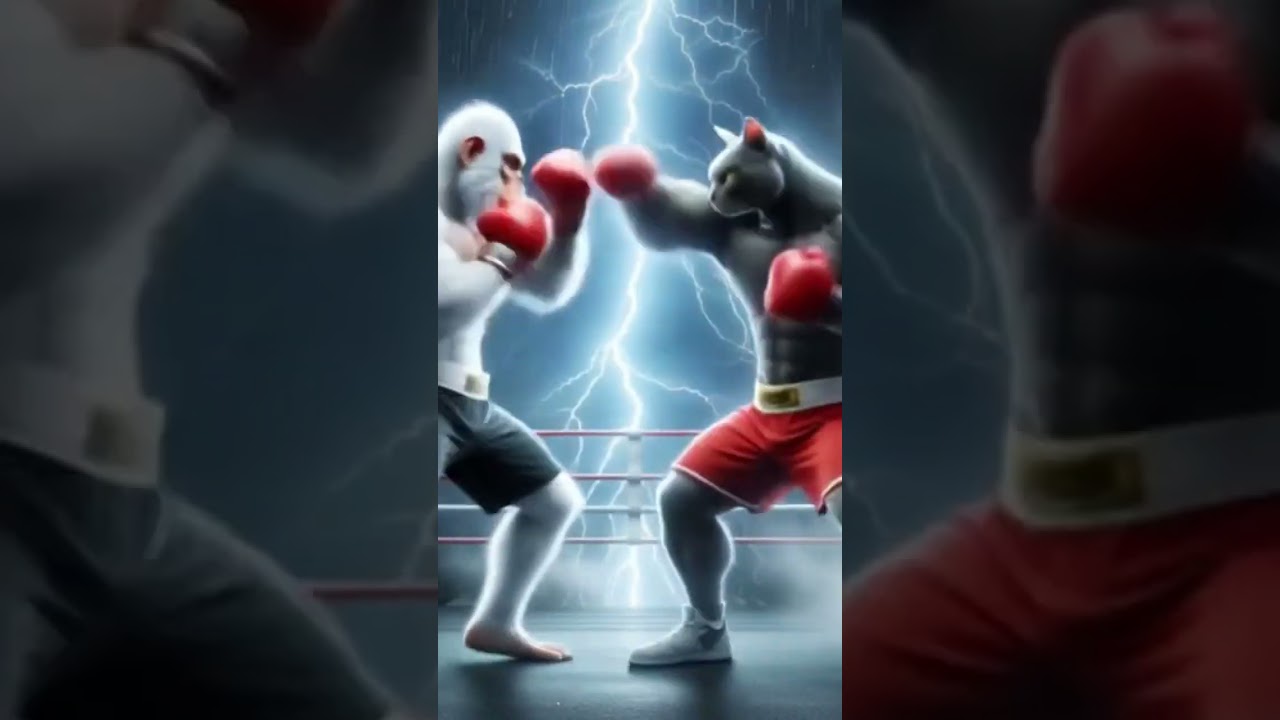 Monkey Vs Cat fighting ll 