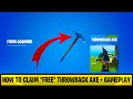 How To Claim *FREE* Throwback Axe In Fortnite With GAMEPLAY | Fix Error Popup