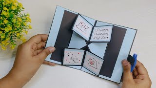 Easy Folding Pop up Birthday Card Gift Idea | How to make | DIY Easy Paper Birthday Gift Idea 💝