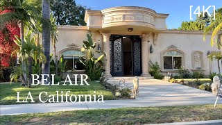 BEL AIR - one of the richest areas of Los Angeles, California - driving tour [4K]