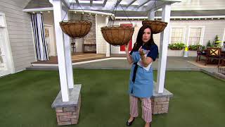 Metal Hanging Basket with Coco Liner by Linda Vater on QVC