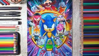 Sonic Prime Drawing | Colored Pencil | Fame Art