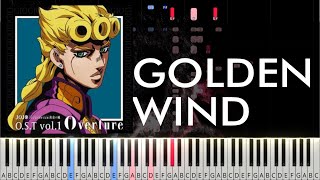 Giorno's Theme - JoJo's Bizarre Adventure: Golden Wind - Piano Cover - Piano Tutorial