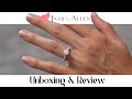 James Allen Ring Unboxing - 14K White Gold Petite Pave Cathedral Engagement Ring