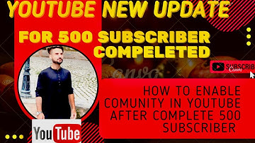 500 subscribers community tab enable kaise kare 2022 | how to enable community tab on youtube 500