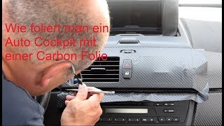 Auto Cockpit mit Carbon Folie folieren 