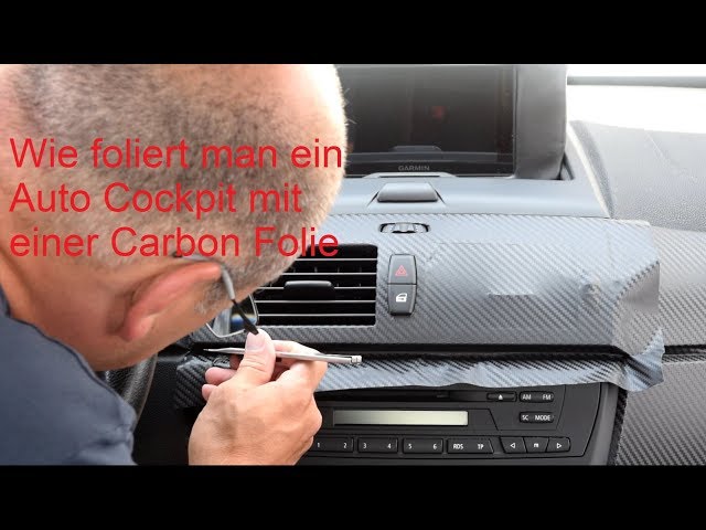 Auto Cockpit mit Carbon Folie folieren 