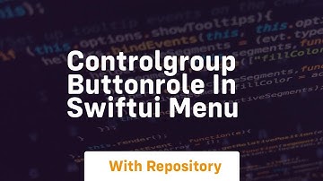 controlgroup buttonrole in swiftui menu