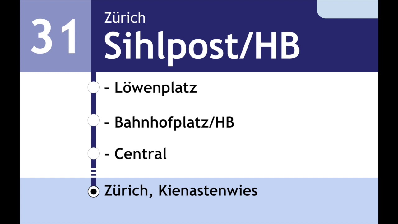VBZ Ansagen - 31 Bhf. Altstetten – Kienastenwies (2020)
