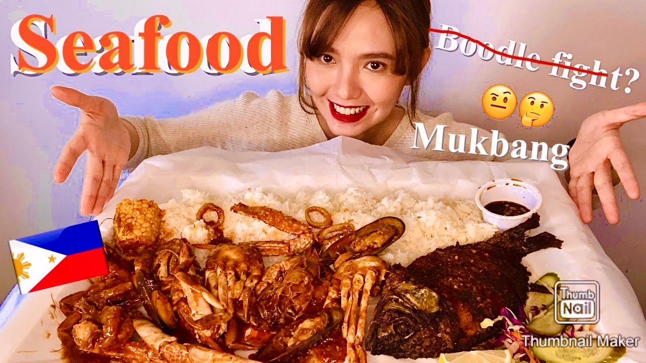 Seafood Mukbang || Shrimps | Crabs | Mussels | Fried Tilapia | Kamayan