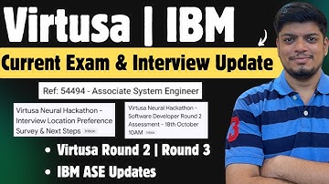 🔥IBM ASE | Virtusa Software Developer | Coding & Interview Survey | Virtusa Neural Hackathon 2025