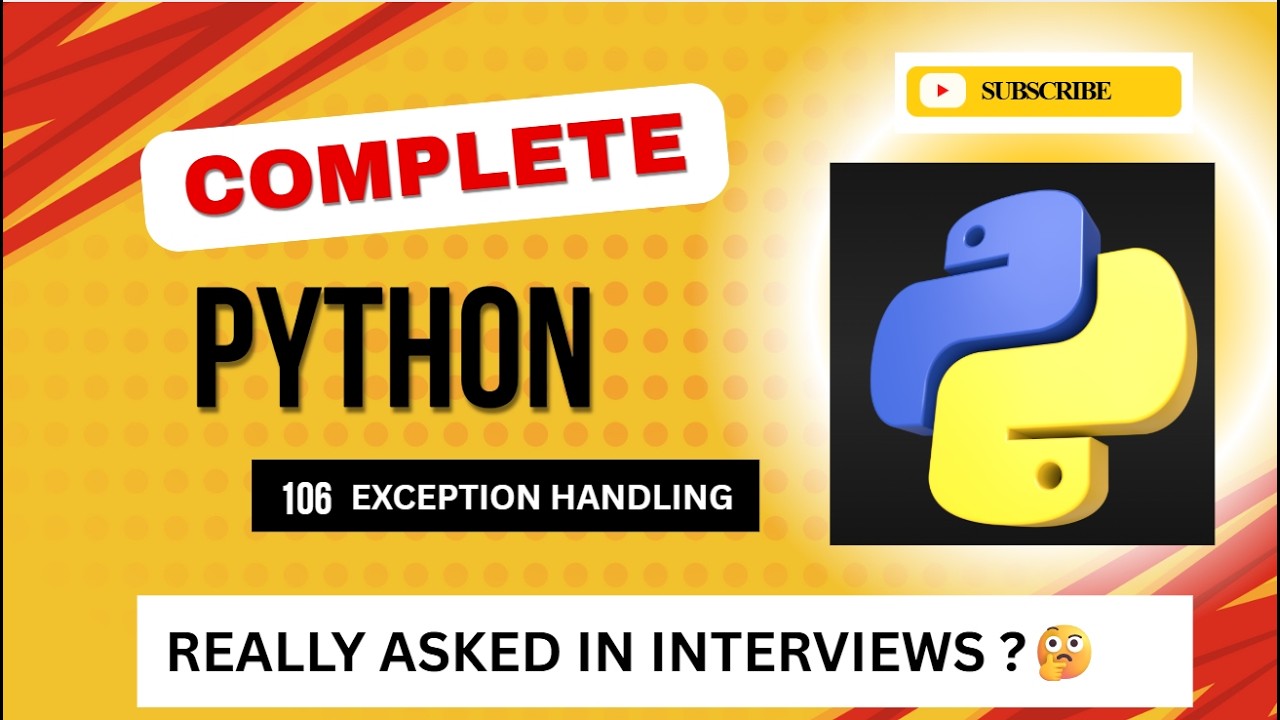 Exception Handling in Python - YouTube