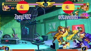 FT3 @jojobanr1: ZoeyL4D2 (ES) vs octaviobds (ES) [JoJo HFTF jojoban Fightcade] Jun 11 screenshot 1