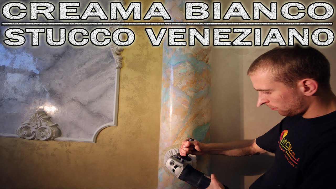 Имитация Мрамора На Колонах Из Creama Bianco Stucco Veneziano. Wowcolor Venetian Plaster Marble