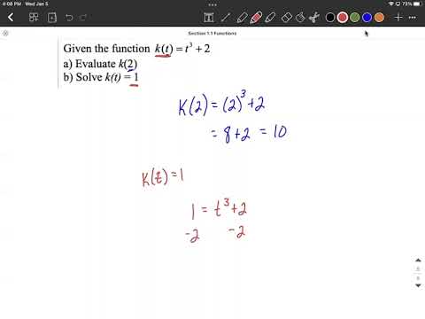Evaluate a function when given an input value and solve equation for input when given output value