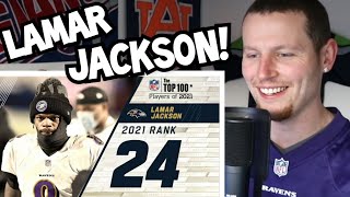 Rugby Player Reacts to LAMAR JACKSON (QB, Baltimore Ravens) #24 The Top 100 NFL Players of 2021!