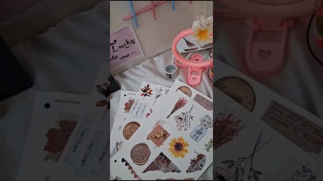 Asmr vintage stickers unboxing 🤎