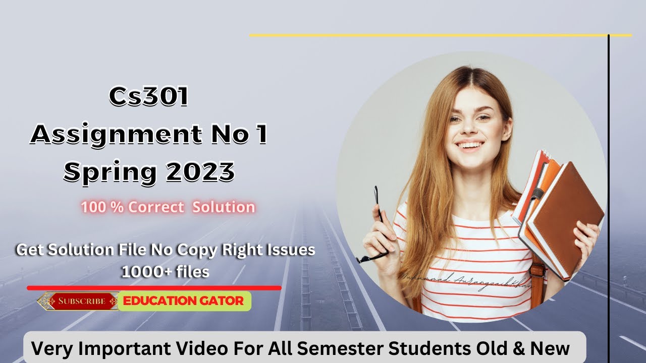 cs301 assignment 1 solution 2023