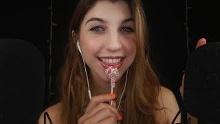 ASMR Lollipop & Trigger Words ~ Up-Close Mouth Sounds & Breathing Tingles :)