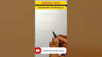 Divide any number by 25 within a second #shorts