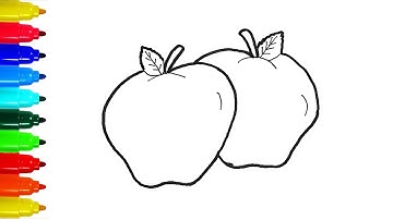 How to draw an Apple easy | Vẽ quả táo rất đơn giản | Drawing Tutorials.