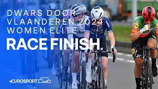 IMPRESSIVE RIDE 💨 | Dwars door Vlaanderen 2024 Women's Race Finish | Eurosport Cycling