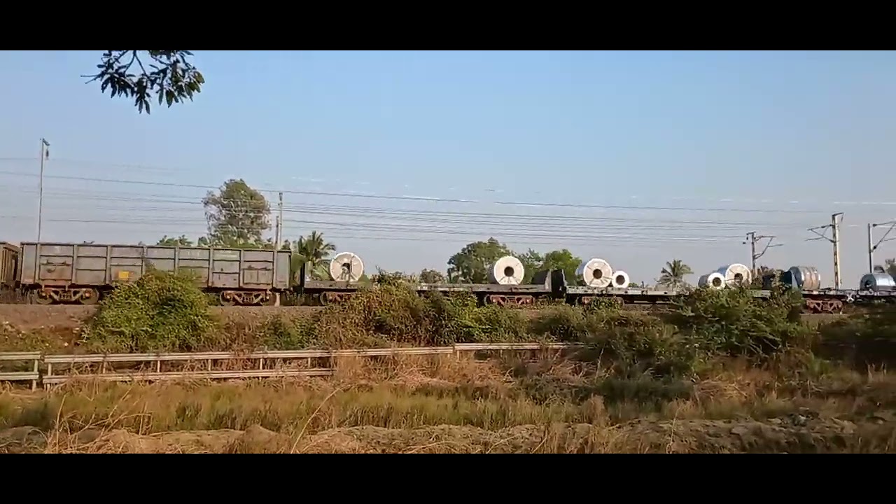 dubble WAG9 engine pulled steel loading wagons sooo mach power | Indian ...