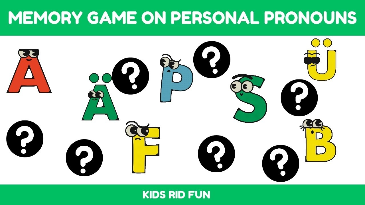 Memory Game for kids: Remember &amp; Match Personal Pronouns | Memory game ...