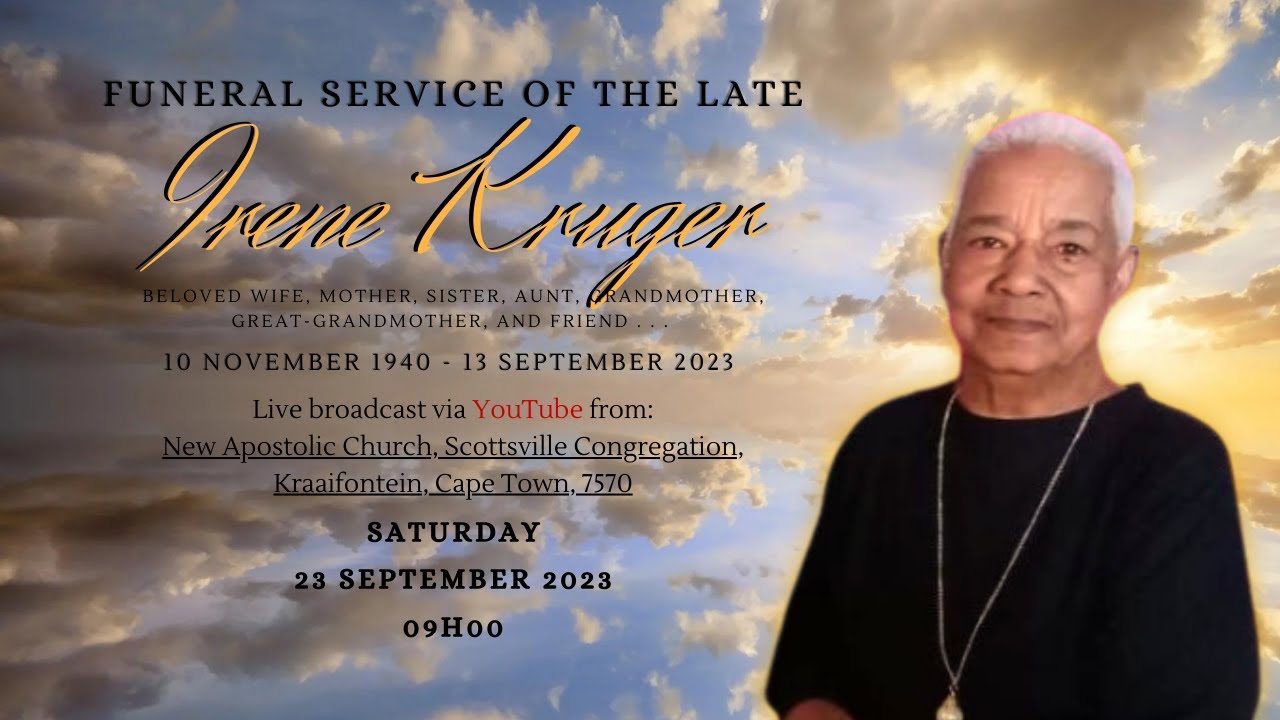 Funeral Service of The Late Irene Kruger | 10 NOV 1940 - 13 SEP 2023