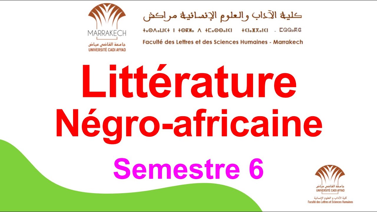 Littérature Négro-africaine - Partie 1