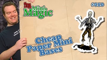 Paper and cardstock mini bases - how to make cheap and reusable stands for paper minis DMGMM#010