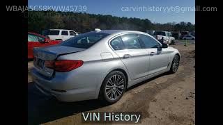 2019 Bmw 5 WBAJA5C58KWW45739