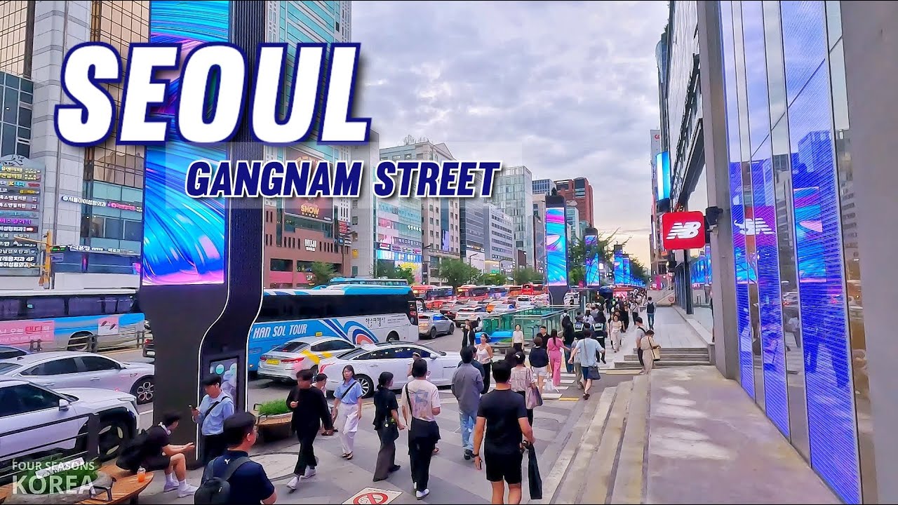SEOUL 4K | 발걸음마저 가벼운 강남역/강남길거리 퇴근길 풍경, 골목길 걷기 | Scenery of Gangnam ...