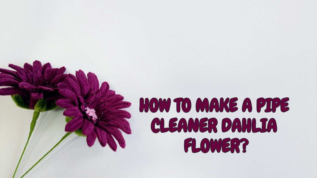 DIY Pipe Cleaner Dahlia Flower tutorial🤎| Chenille stem Dahlia | Handmade flowers | Fuzzy  flowers