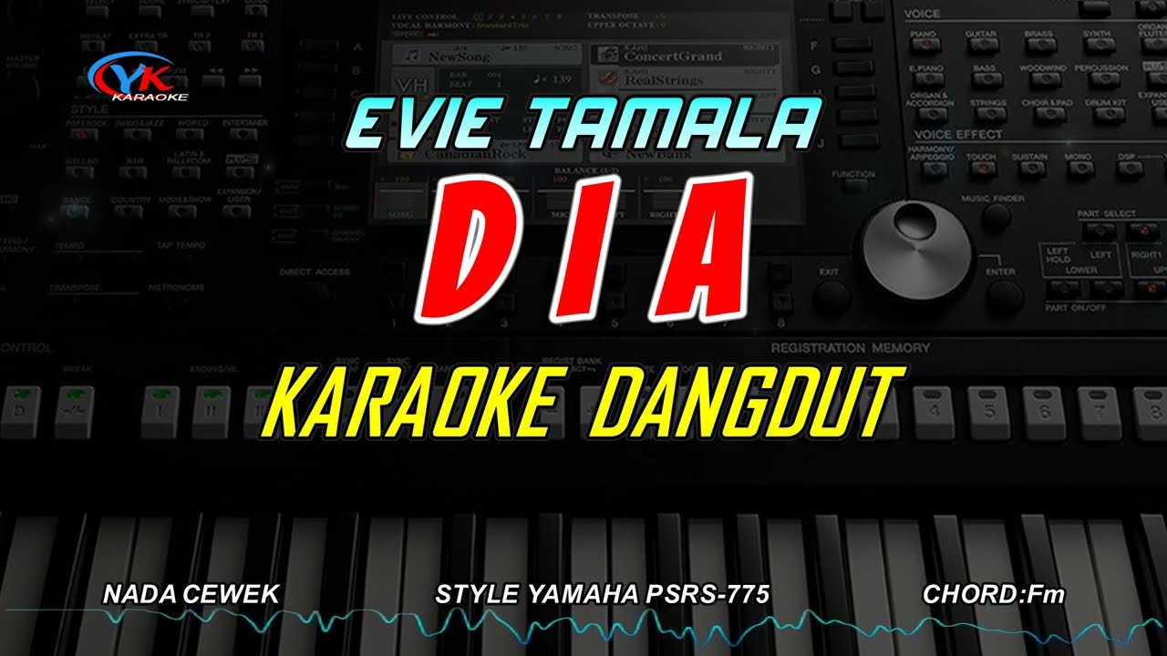 DIA - EVIE TAMALA KARAOKE DANGDUT - (NADA CEWEK:Fm) Telah Kucoba Melupakannya