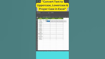 "Change Text Case in Seconds! | Excel UPPER, LOWER & PROPER Functions"