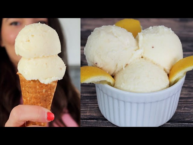 🍋 3 Ingredient Lemon Ice Cream Recipe | Simple and Delish by Canan class=