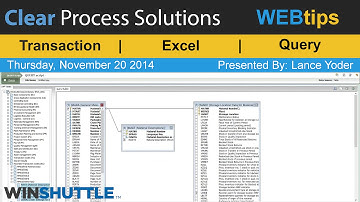 WINSHUTTLE Tutorials & WEBtips: Query - Result File as an Input - Excel Expressions Training