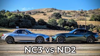 2013 Mazda Miata (NC3) vs 2019 Mazda Miata (ND2)  Head to Head Review!
