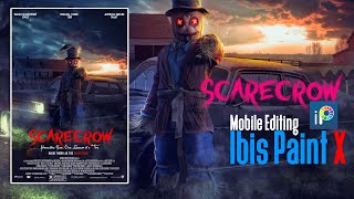 Creating a Terrifying Scarecrow Horror Photo Manipulation on ibis Paint X | Spooky Editing Tutorial screenshot 5