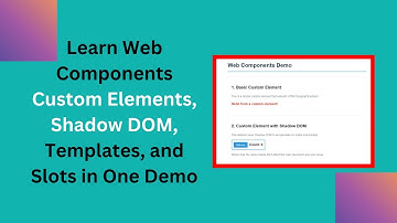 Modern Web Components with Shadow DOM & Templates | Build Reusable UI Elements 💡🚀