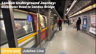 London Underground Journey: Gloucester Road to London Bridge via Westminster Station