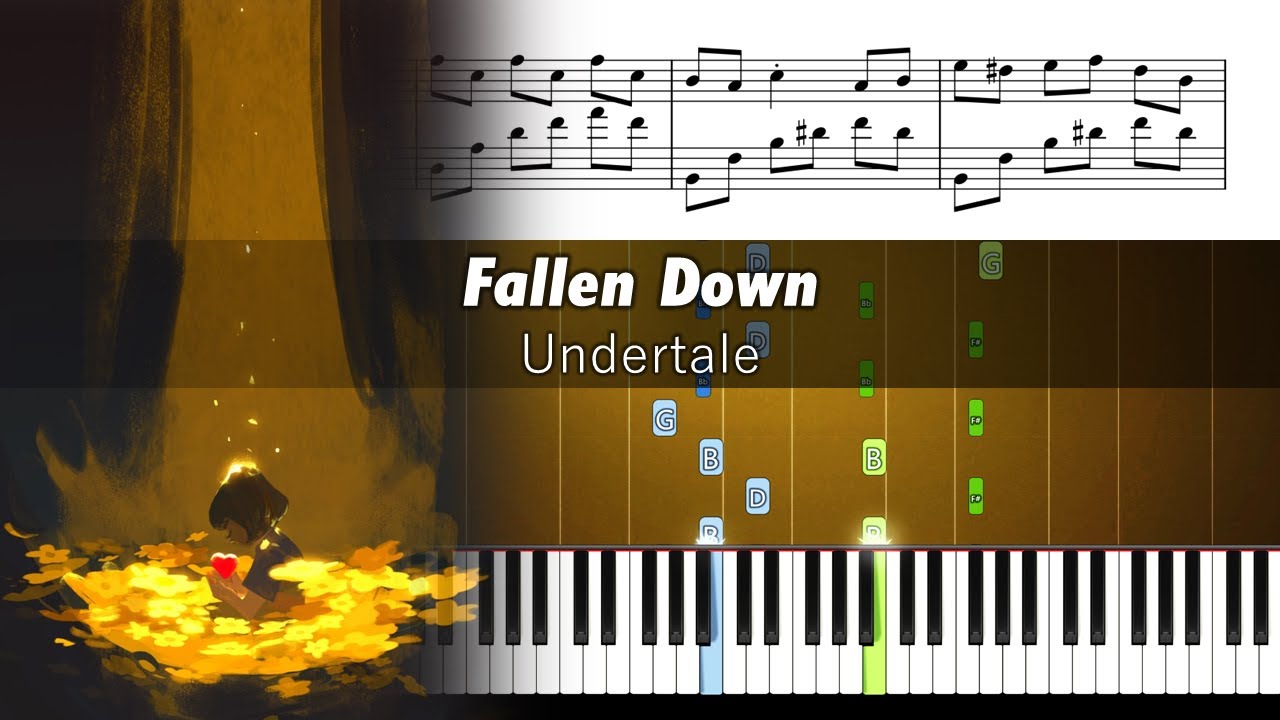 Undertale - Fallen Down - Piano Tutorial