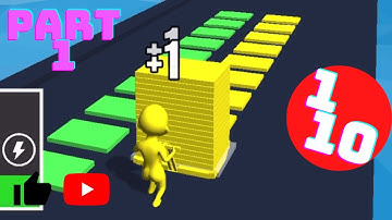 Stack Colors - Gameplay Walkthrough New Update All Levels Part 1 | Levels 1-10 (Android,iOS)