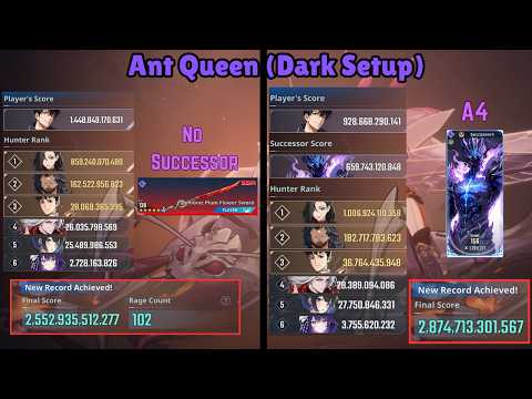 Dark Team (2 Dark setup) | Ant Queen (Dark + Fire) | Guild Boss | Solo Leveling: Arise