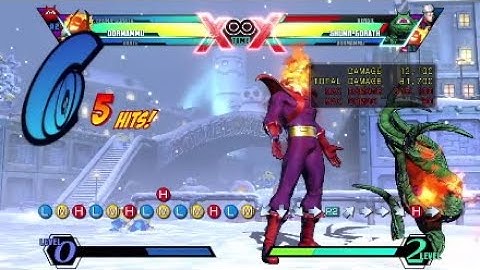 UMVC3 Dormammu Power of Creation Lvl 1 & Lvl 2 Combo