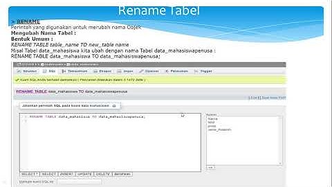 DDL (Bahasa Query pada MYSQL)