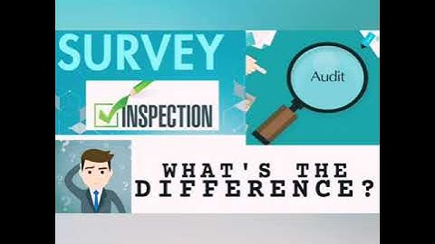 What is the difference between AUDIT, INSPECTION & A SURVEY? Simplified explanation with examples!