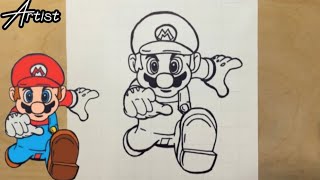 Drawing The Super Mario || with marker step by step