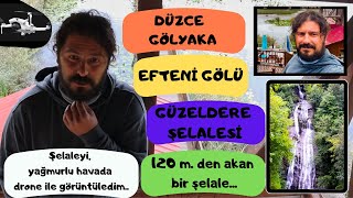 Efteni Gölü Ve Güzeldere Şelalesinde Islak Bir Gezi. Yağmurlu Havada Drone Ile Şelale Görüntüledim.